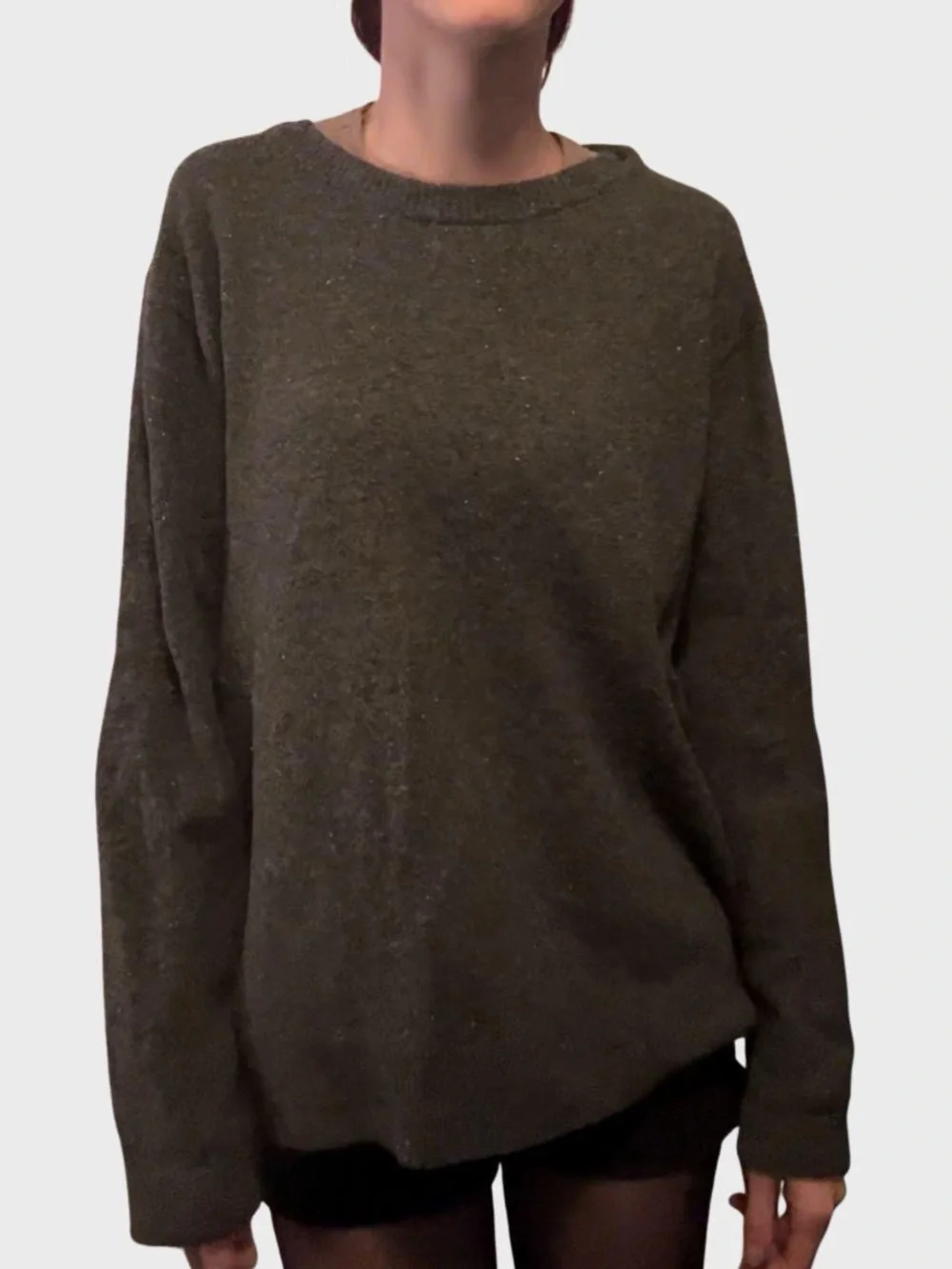 Grey J.Crew Merino Wool-Blend Sweater - Size Large